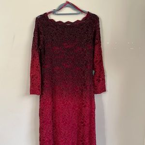 NWT ONYX Red Ombré formal long dress 6